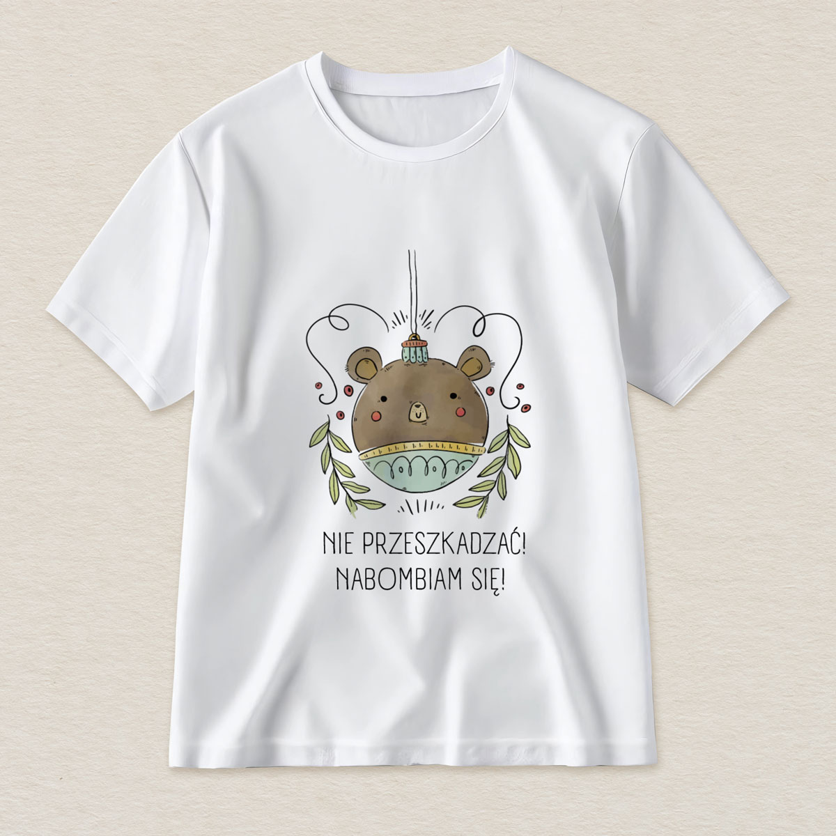 swiateczna-koszulka-z-humorem-nie-przeszkadzac
