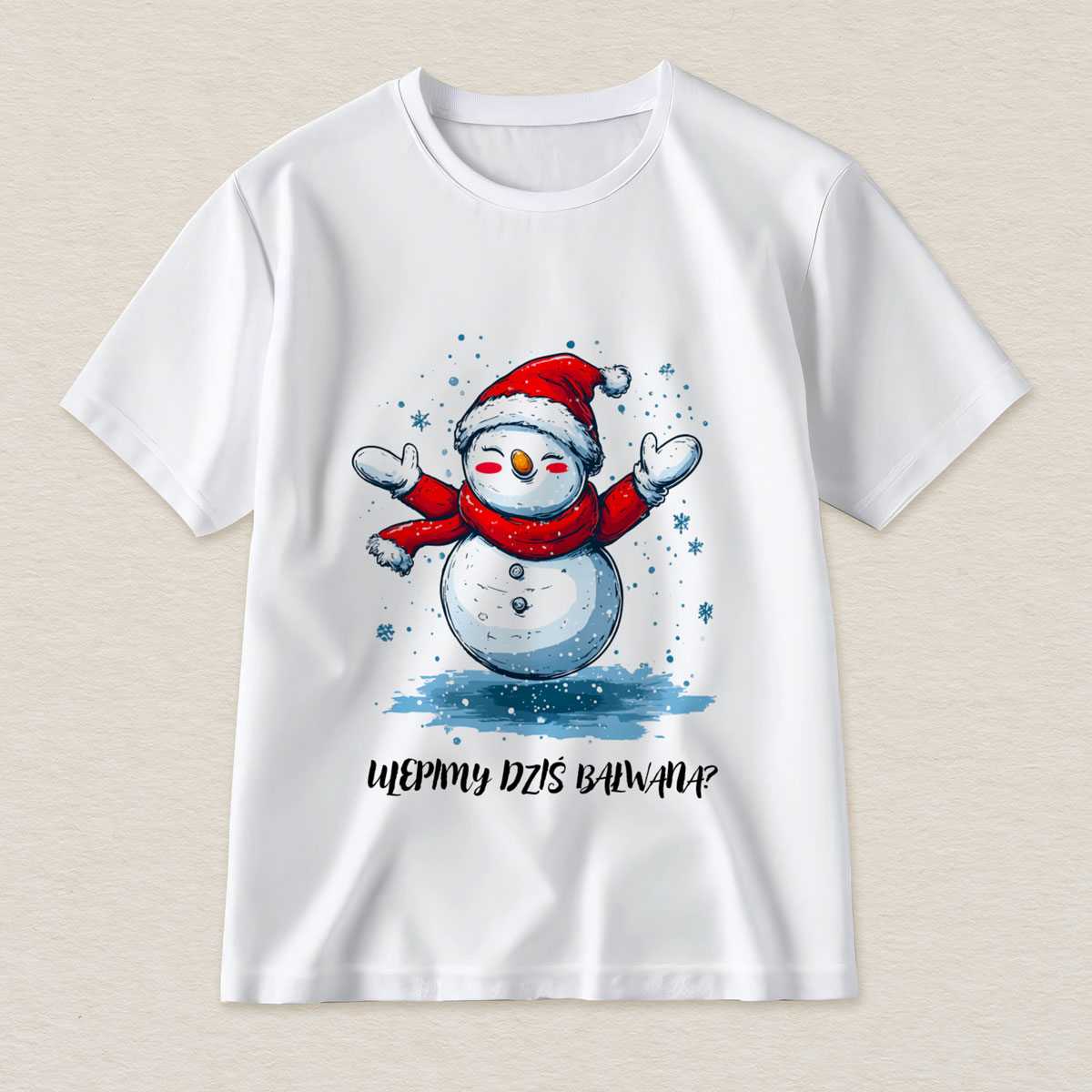 swiateczna-koszulka-z-humorem-balwanek-zaprasza