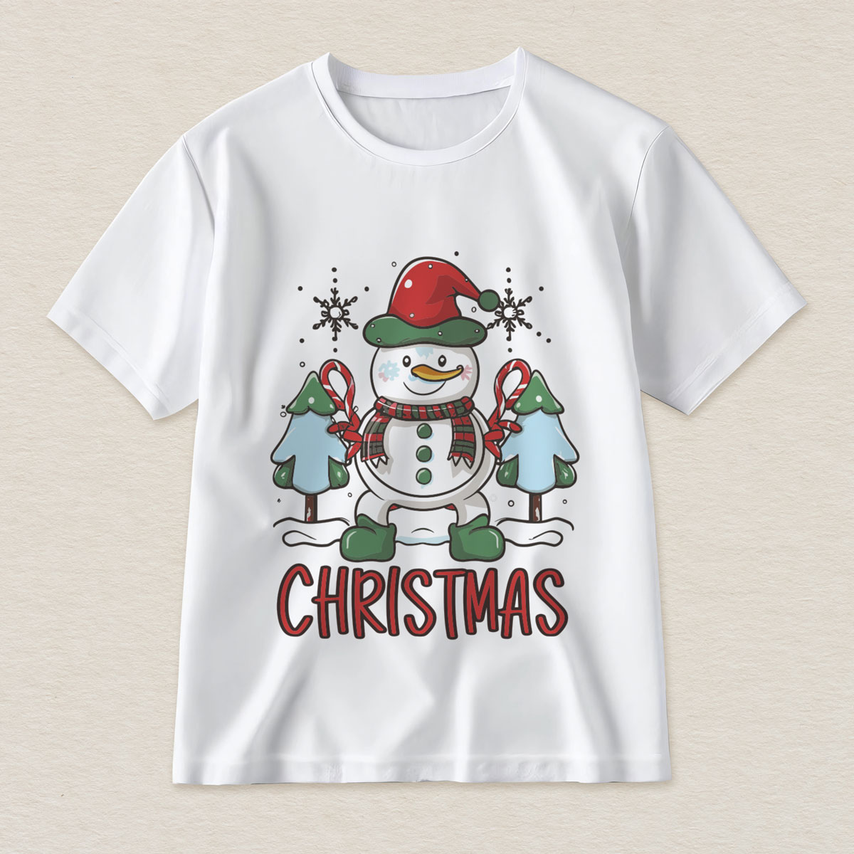 swiateczna-koszulka-z-humorem-balwanek-w-lesie