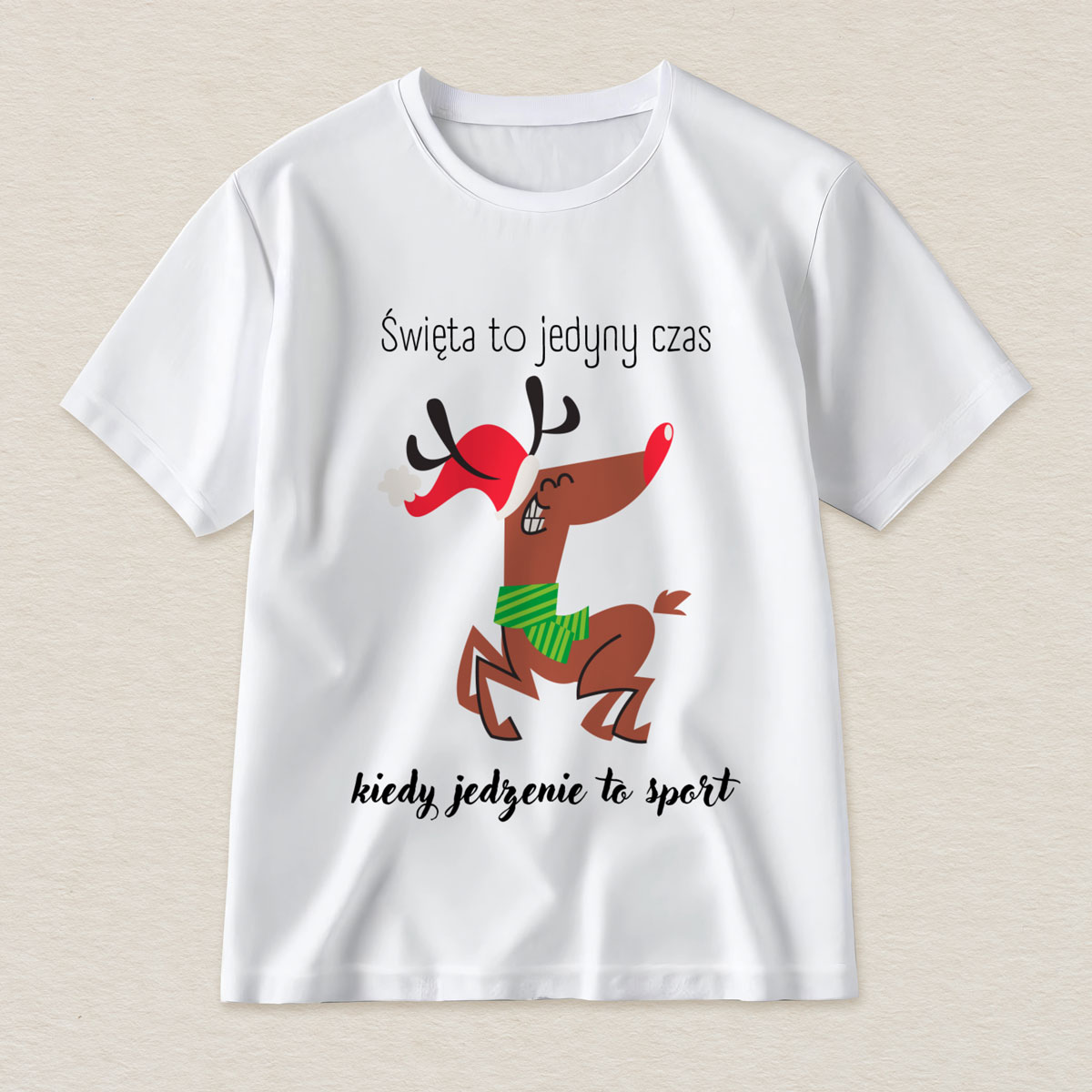 swiateczna-koszulka-z-humorem-renifer-sportowiec