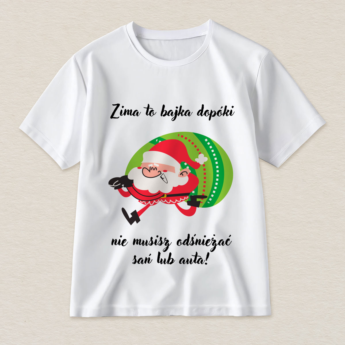 swiateczna-koszulka-z-humorem-mikolaj-bez-odsniezania