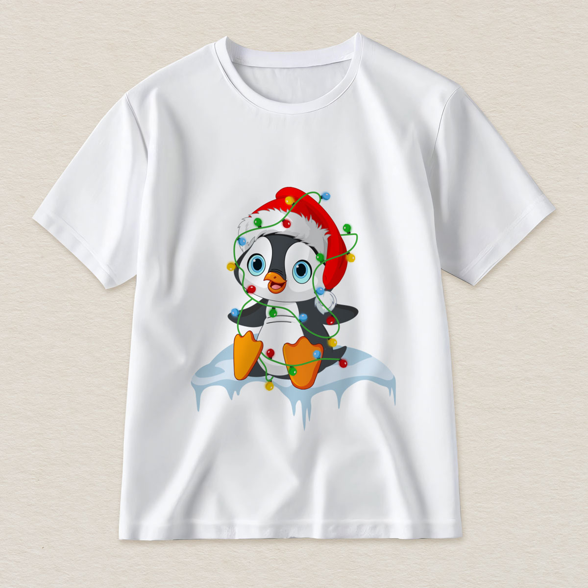 swiateczna-koszulka-z-humorem-zaplatany-pingwinek
