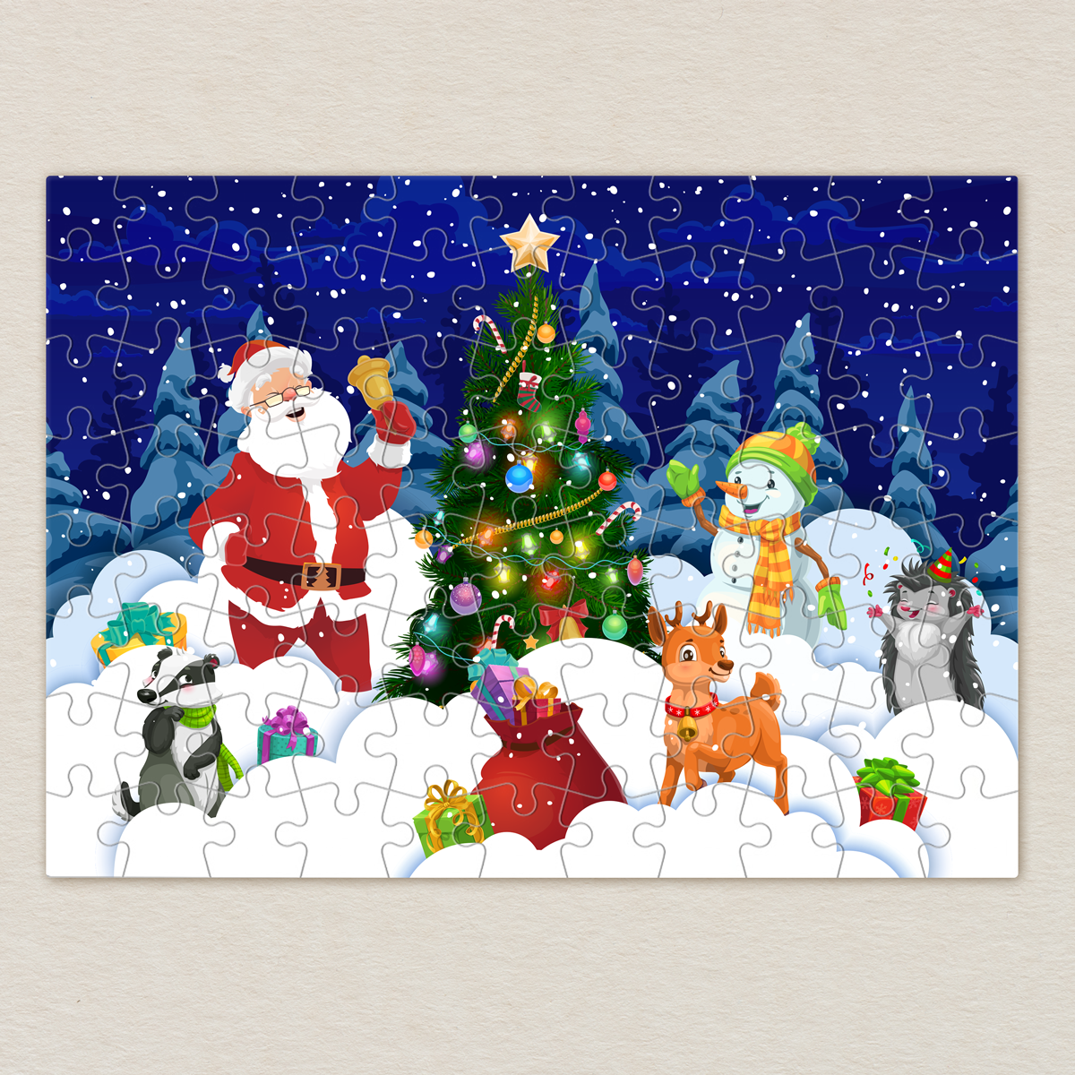 puzzle-z-nadrukiem-magia-swiatecznego-lasu