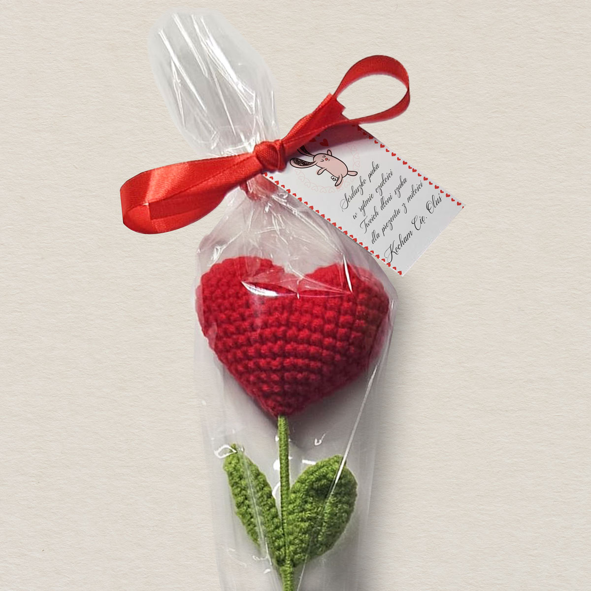 Kwiat Serce Handmade - Serduszko puka