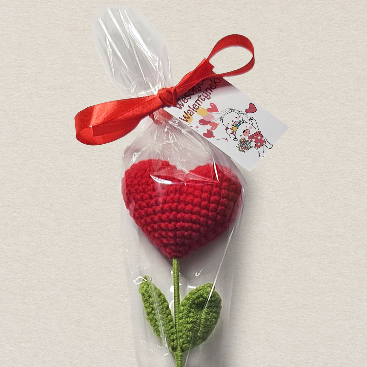 Kwiat Serce Handmade - Zakochane Misie