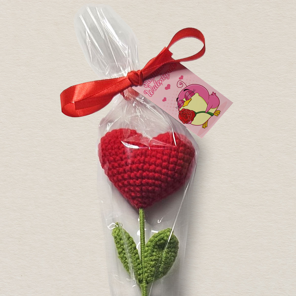 Kwiat Serce Handmade - Słodkich Walentynek