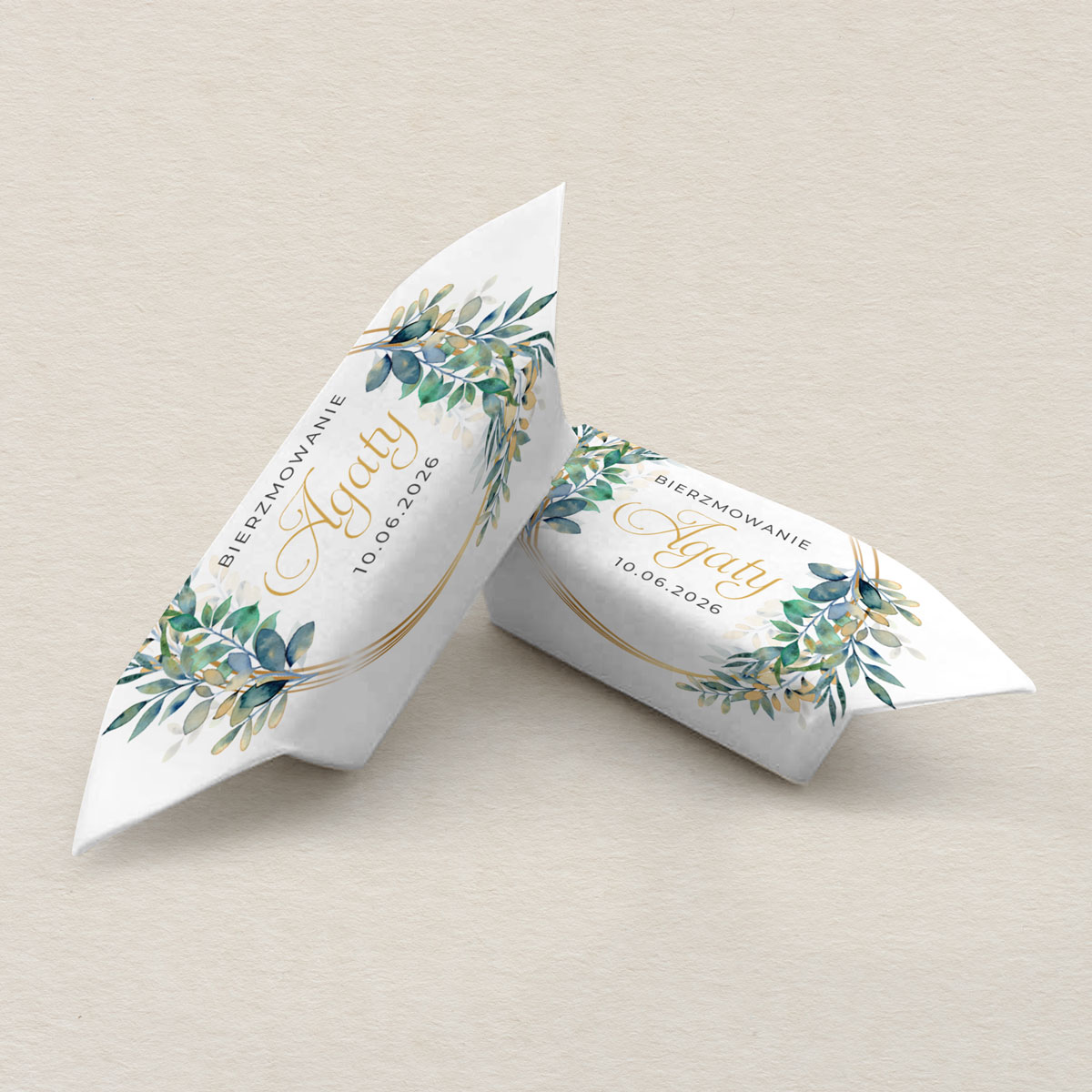 krowki-na-bierzmowanie-zielono-zloty-wianek-elegancki