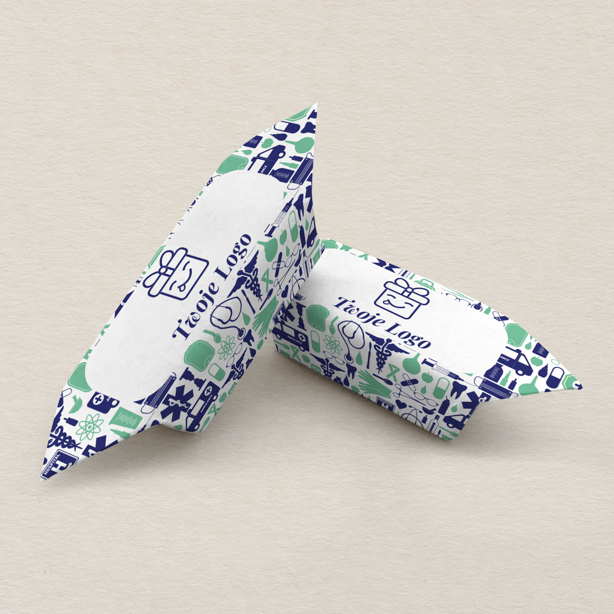 krowki-firmowe-z-logo-motyw-medyczny-geometryczny