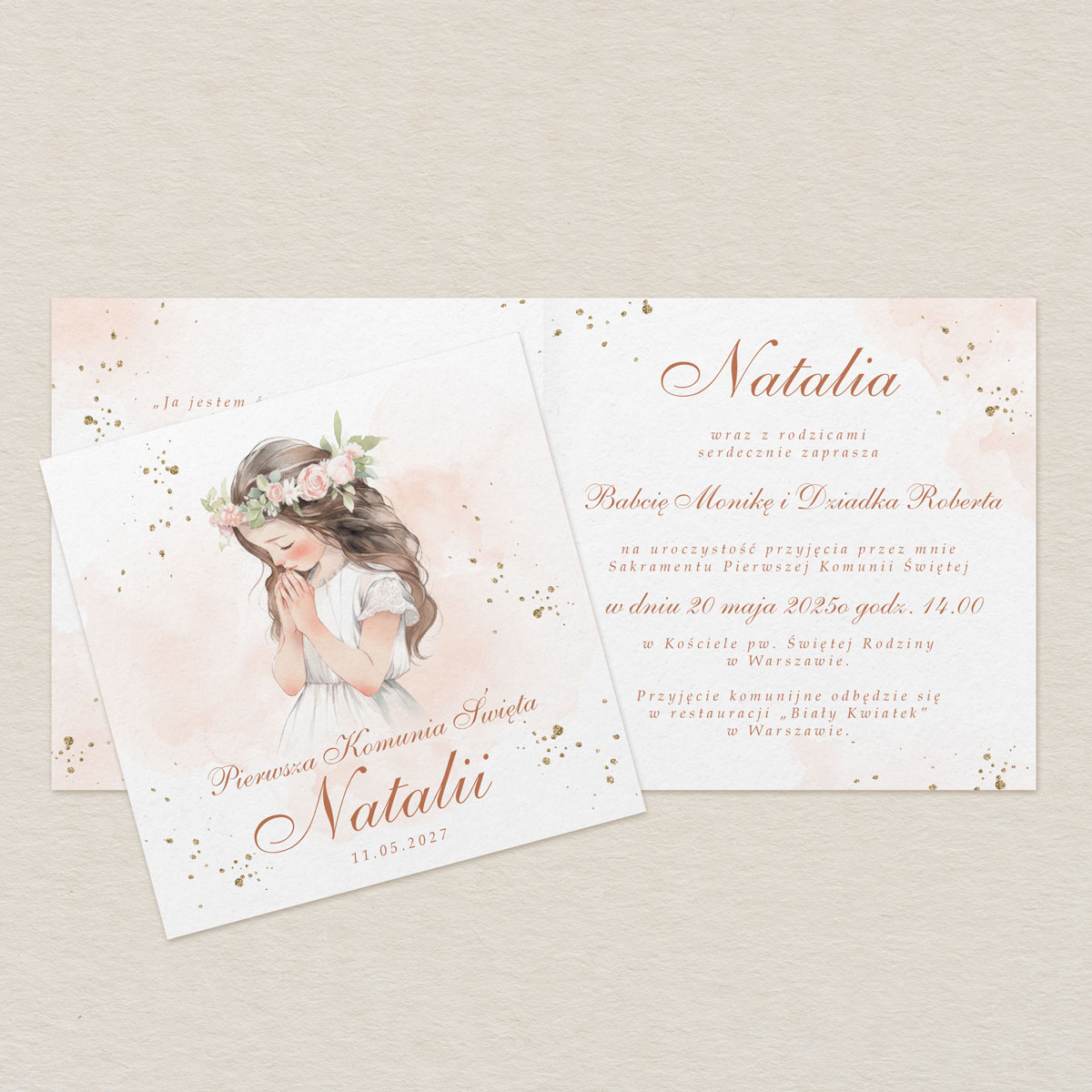 zaproszenie-na-komunie-dla-dziewczynki-rozany-wianek
