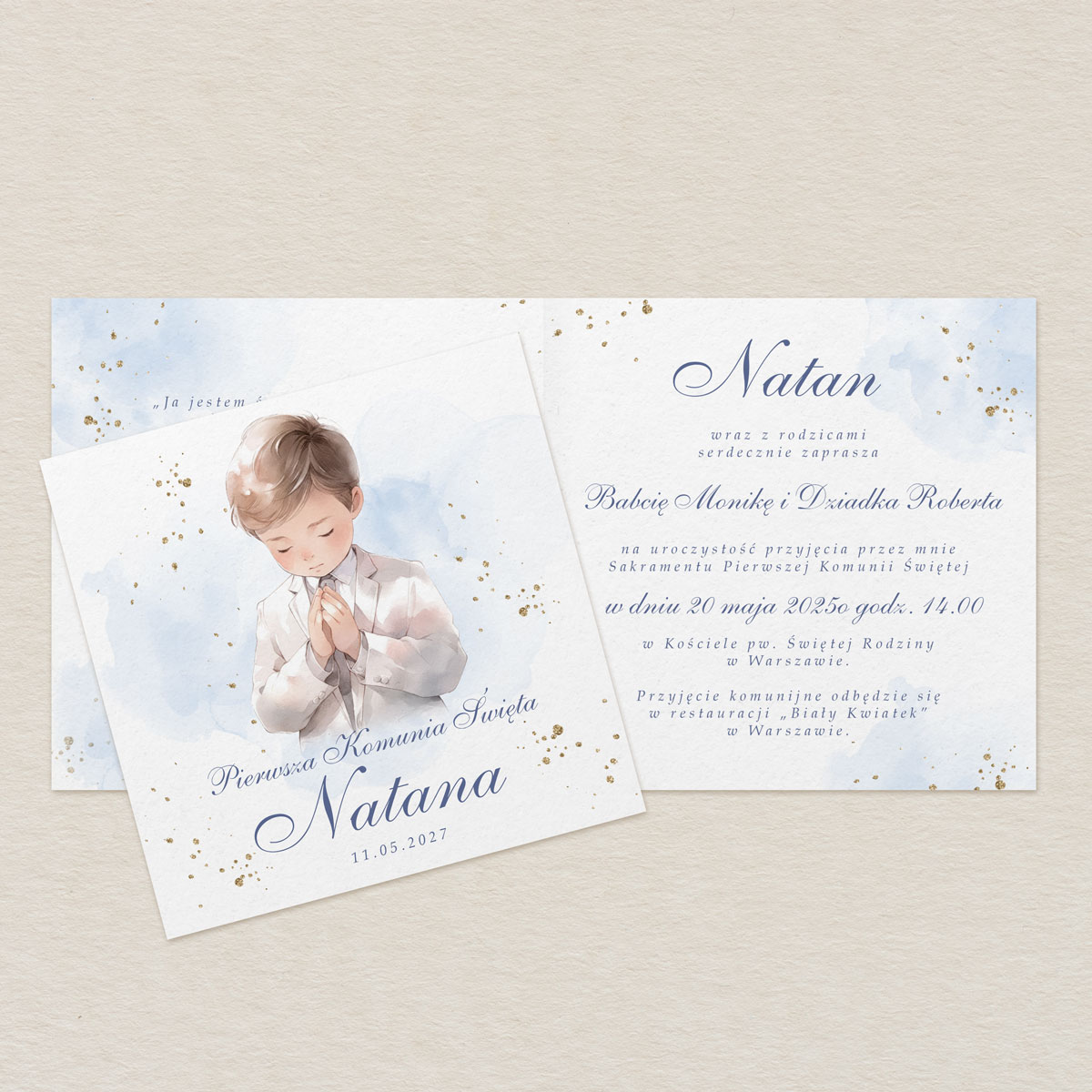 zaproszenie-na-komunie-dla-chlopca-niebianska-modlitwa