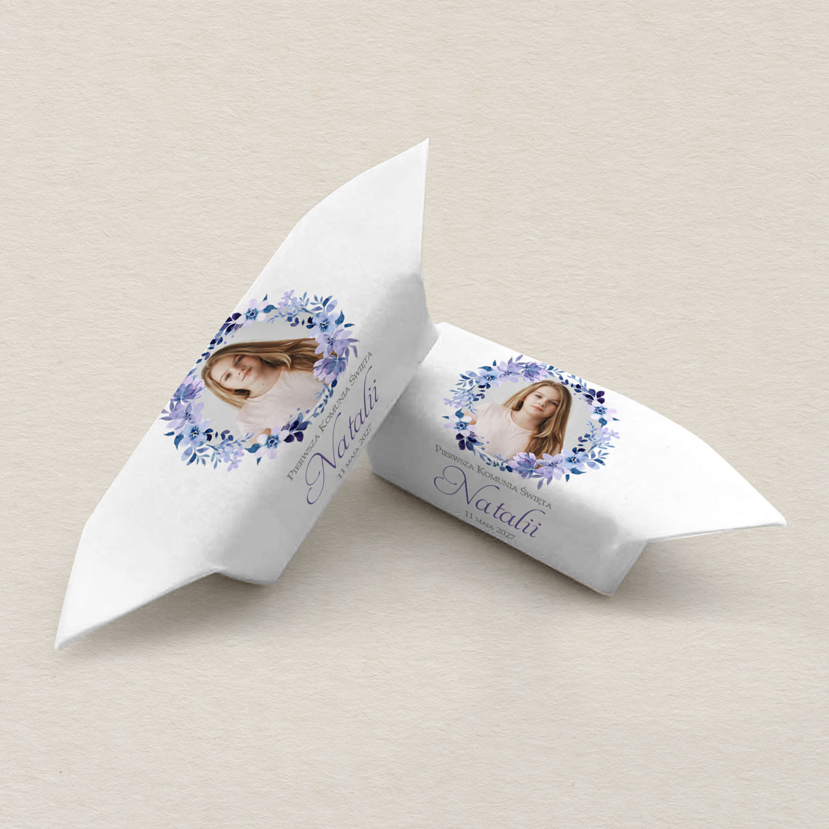 krowki-komunijne-ze-zdjeciem-lawendowy-wianek-akwarela