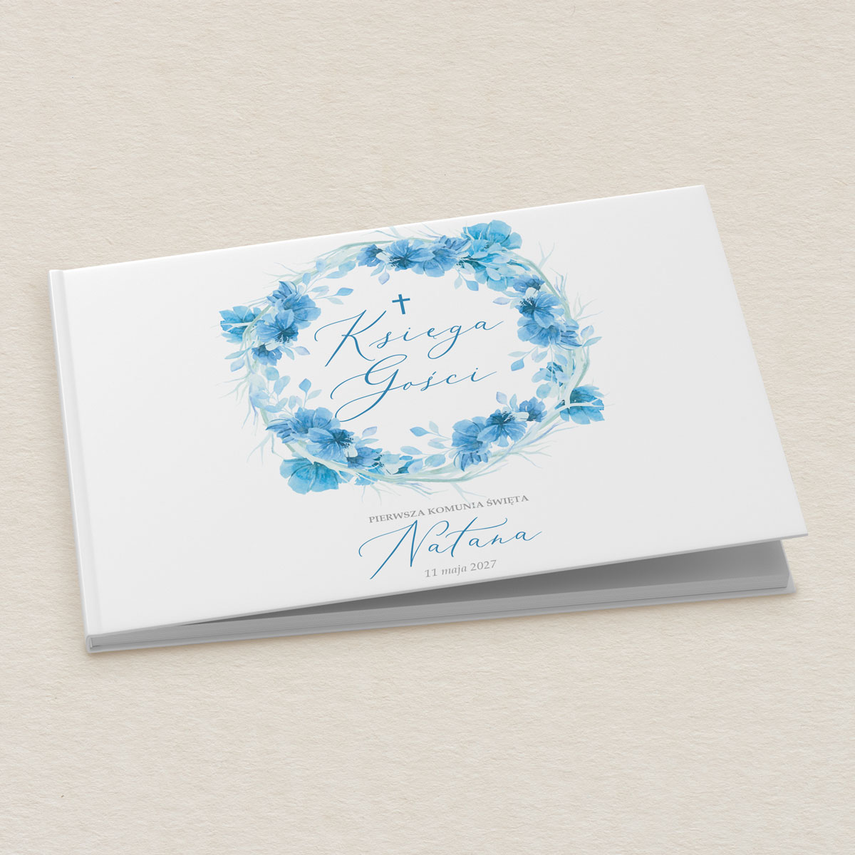 ksiega-gosci-pamiatkowa-niebieskie-kwiaty
