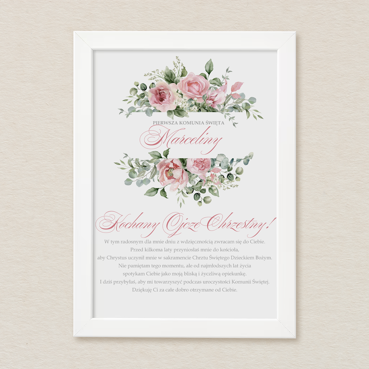 podziekowanie-komunijne-w-ramce-a4-rozane-kompozycje