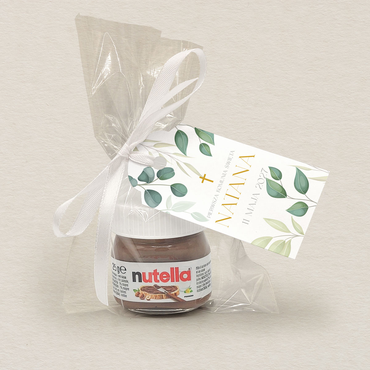 nutella-podziekowanie-komunijne-zloty-eukaliptus