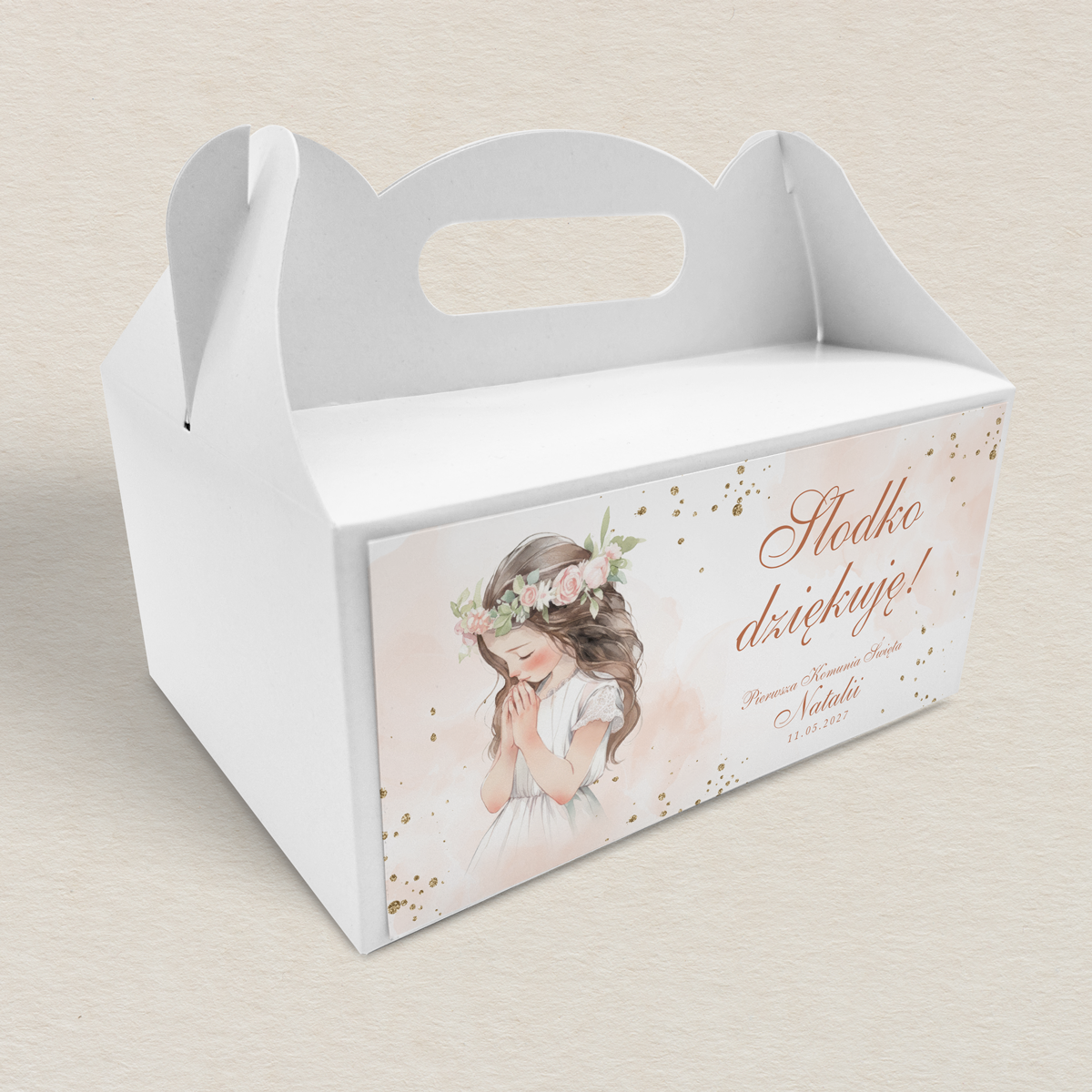 pudelko-na-ciasto-komunijne-rozany-wianek