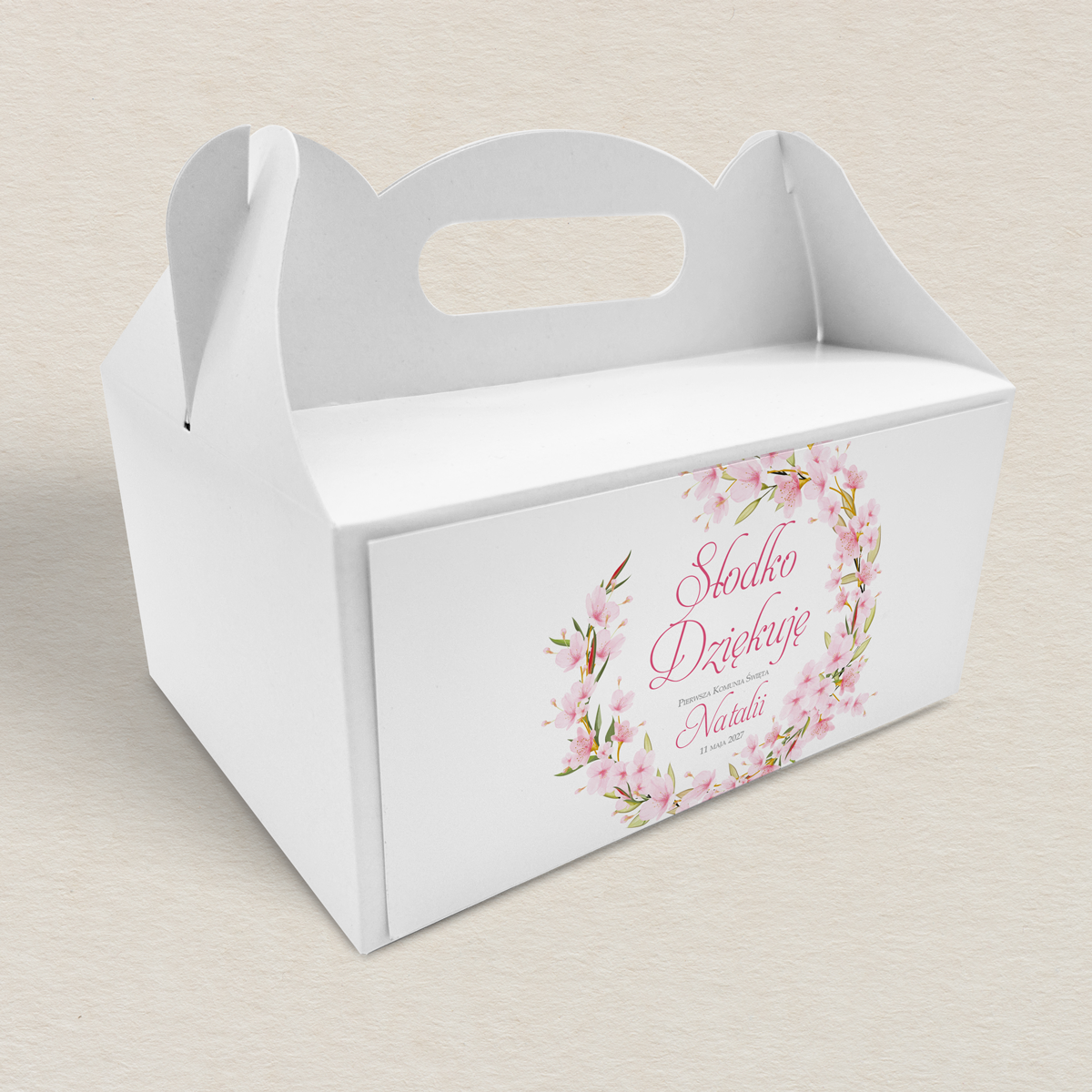 pudelko-na-ciasto-komunijne-rozowy-wianek