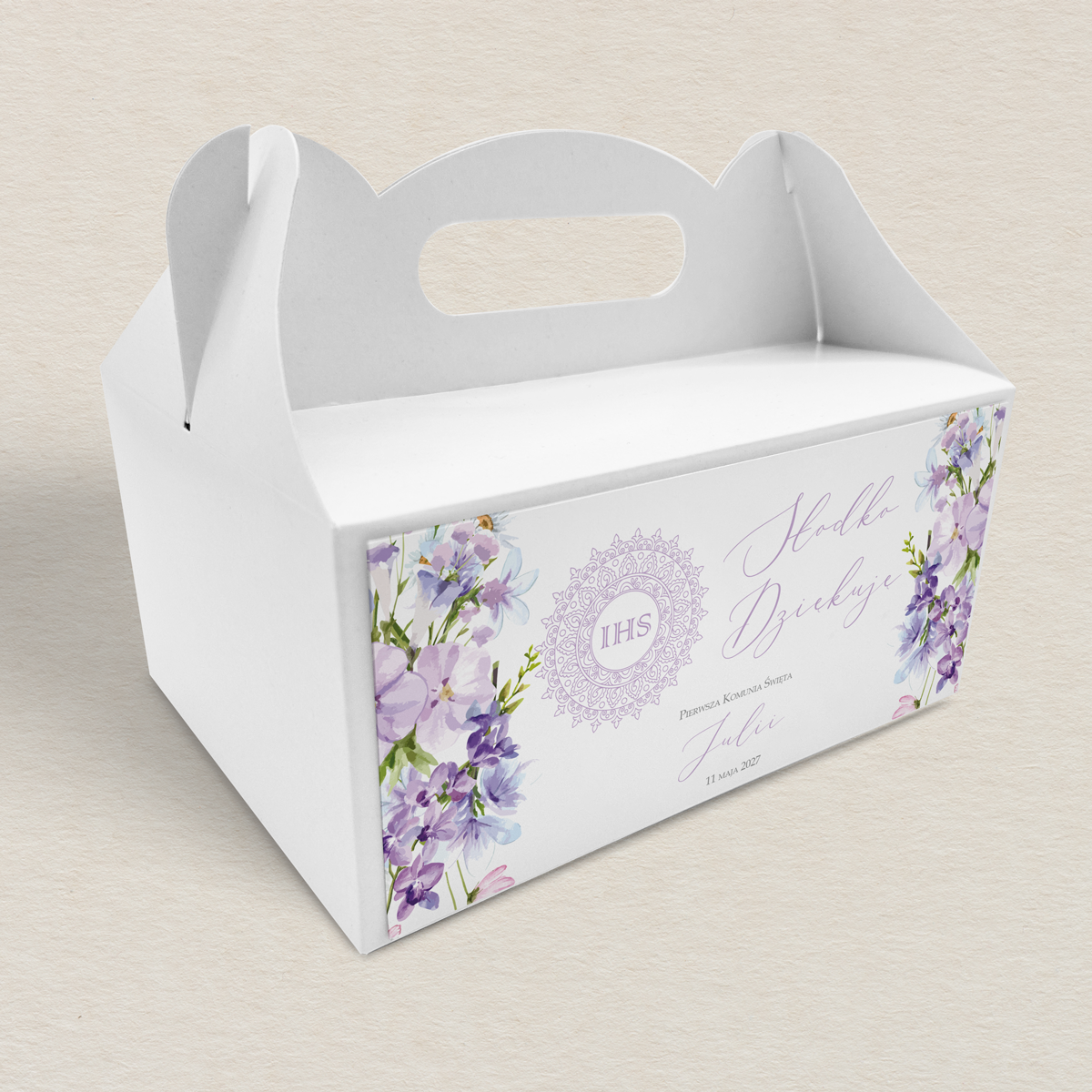 pudelko-na-ciasto-komunijne-lawendowa-hostia
