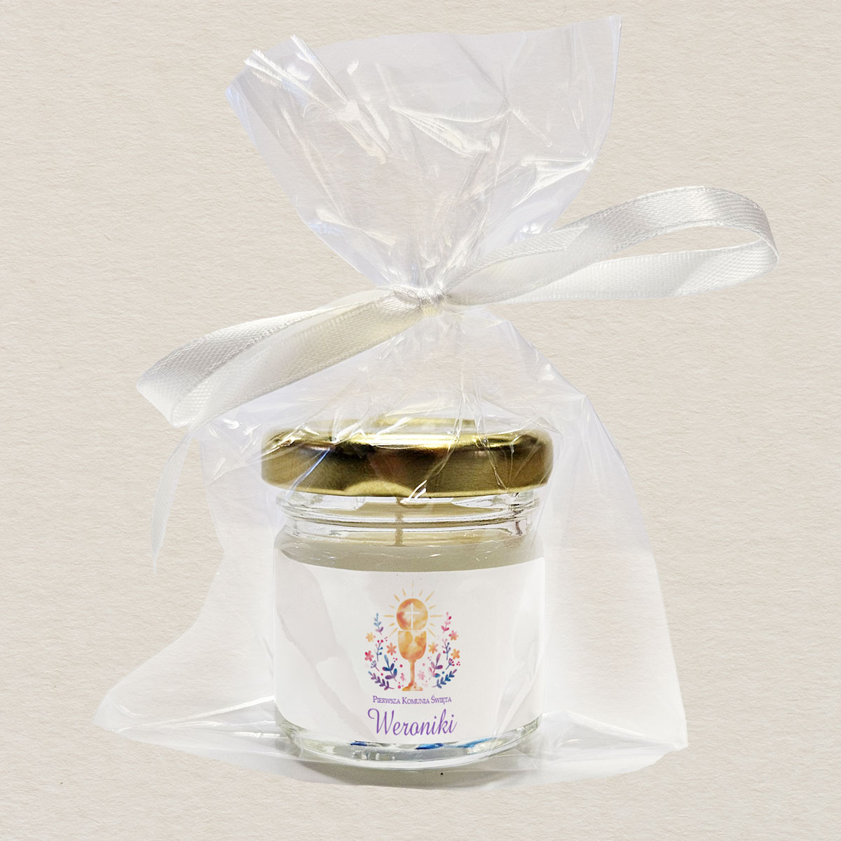 swieczka-komunijna-podziekowanie-dla-gosci-hostia-w-kwiatach